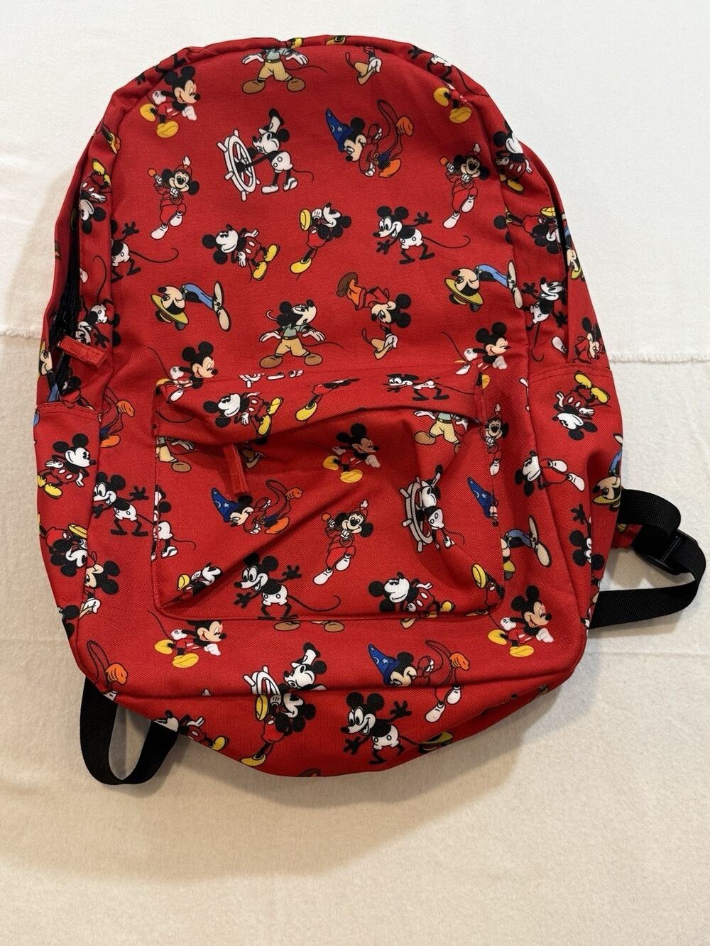 Disney Parks Mickey Mouse Through The Years Backpack Bag Steamboat Willie